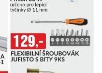 FLEXIBILNÍ ŠROUBOVÁK JUFISTO S BITY 9KS