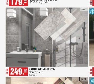 OBKLAD ANTICA 25x50 cm, třída I