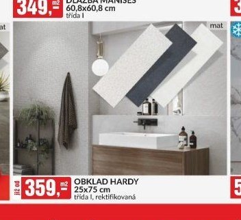 OBKLAD HARDY 25x75 cm, třída I, rektifikovaná