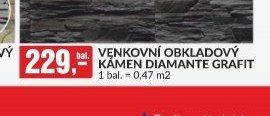 Venkovní obkladový kámen Diamante Grafit