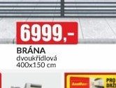 Brána dvoukřídlová 400x150 cm