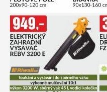 Elektrický zahradní vysavač REBV 3200 E