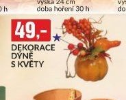 dekorace dýně s květy
