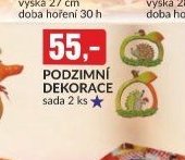 podzimní dekorace sada 2 ks