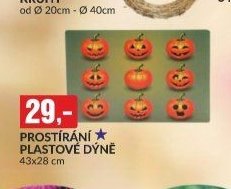 prostírání plastové dýně