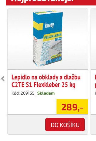 Lepidlo na obklady a dlažbu C2TE S1 Flexkleber 25 kg