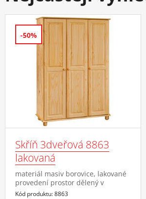 Skříň 3dveřová 8863 lakovaná