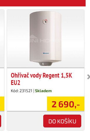 Ohřívač vody Regent 1,5K EU2