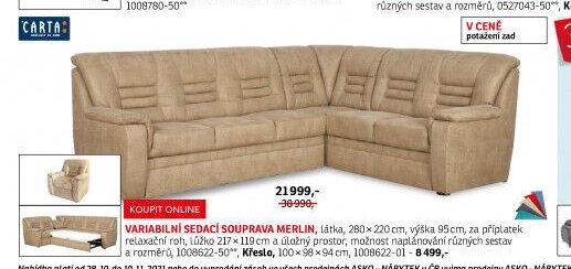 Variabilní sedací souprava Merlin