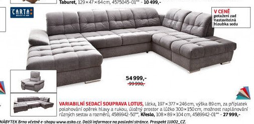 Variabilní sedací souprava LOTUS