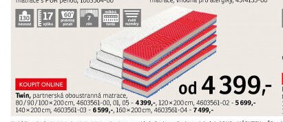 Twin, partnerská oboustranná matrace