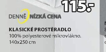 KLASICKÉ PROSTĚRADLO