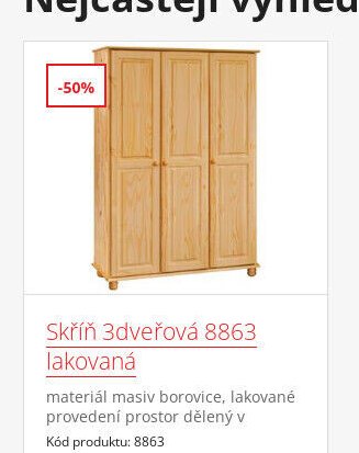 Skříň 3dveřová 8863 lakovaná