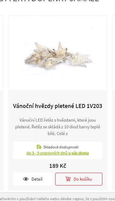 Vánoční hvězdy pletené LED 1V203