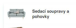 Sedací soupravy a pohovky