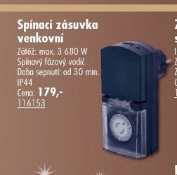 Spínací zásuvka venkovní