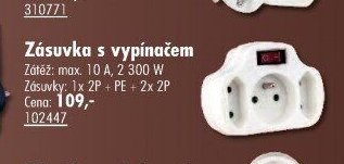Zásuvka s vypínačem