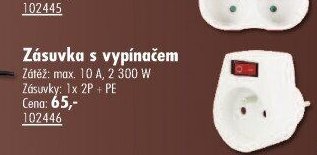 Zásuvka s vypínačem