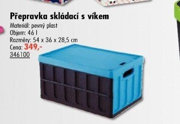 Přepravka skládací s víkem