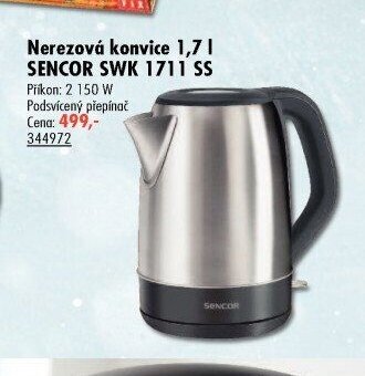 Nerezová konvice 1,7 l SENCOR SWK 1711 SS