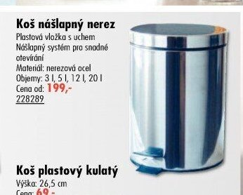 Koš nášlapný nerez