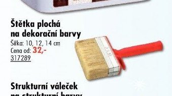 Štětka plochá na dekorační barvy