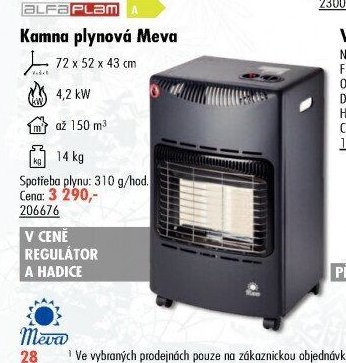 Kamna plynová Meva