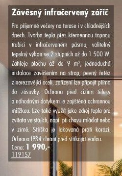 Závěsný infračervený zářič