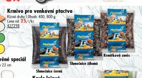 Krmivo pro venkovní ptactvo