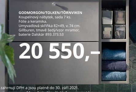GODMORGON/TOLKEN/TÖRNVIKEN Koupelnový nábytek
