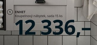 ENHET Koupelnový nábytek, sada 15 ks