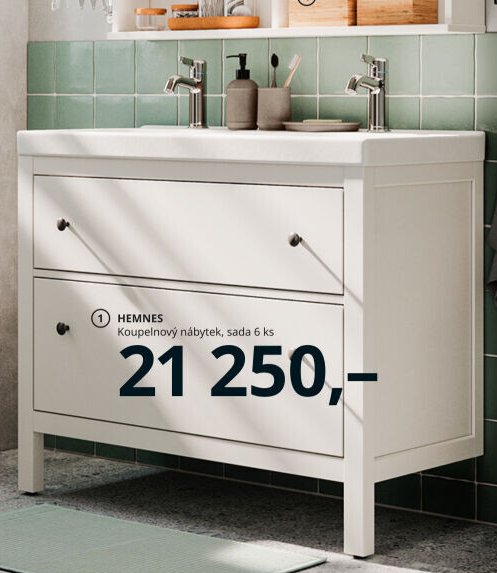 HEMNES Koupelnový nábytek, sada 6 ks