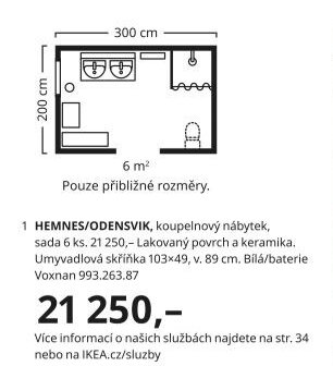 HEMNES/ODENSVIK, koupelnový nábytek