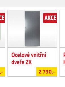 Ocelové vnitřní dveře ZK