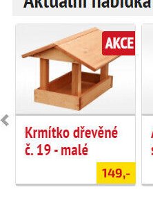 Krmítko dřevěné č. 19 - malé