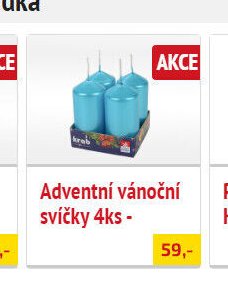 Adventní vánoční svíčky 4ks