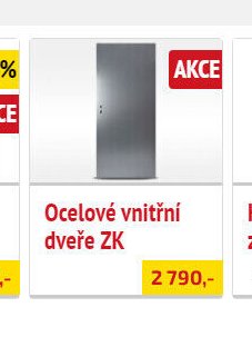 Ocelové vnitřní dveře ZK