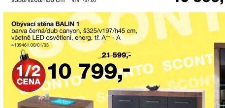 Obývací stěna BALIN 1