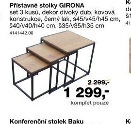 Přístavné stolky GIRONA
