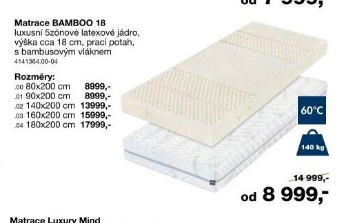 Matrace BAMBOO 18