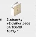 2 zásuvky + 2 dvířka .06/26