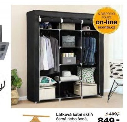 Látková šatní skříň