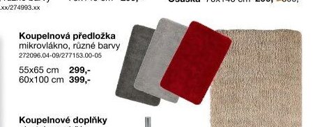 Koupelnová předložka mikrovlákno