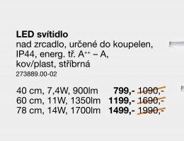 LED svítidlo nad zrcadlo