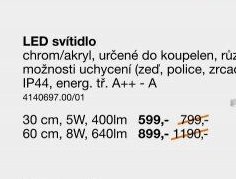 LED svítidlo chrom/akryl