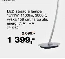 LED stojacia lampa 1x11W