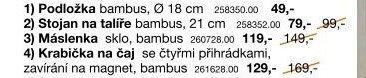 2) Stojan na talíře bambus