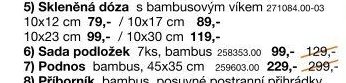 5) Skleněná dóza s bambusovým víkem
