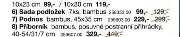6) Sada podložek 7ks, bambus