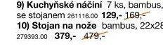 9) Kuchyňské náčiní 7 ks, bambus